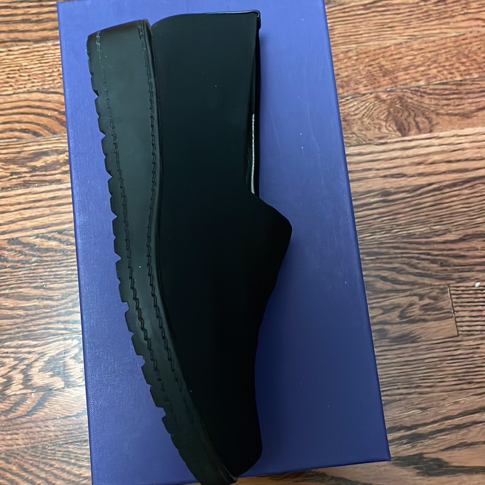 NEW Stuart Weitzman Sofa Black Stretch Pull On Loafer Black.Size 7.Made in Spain - Picture 9 of 14